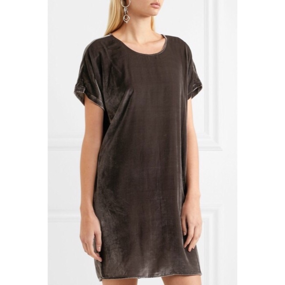 Madewell Gray Velvet Mini Cocktail Dress